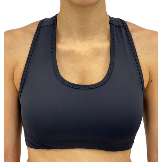 Onyx Solid Color Sports Bra