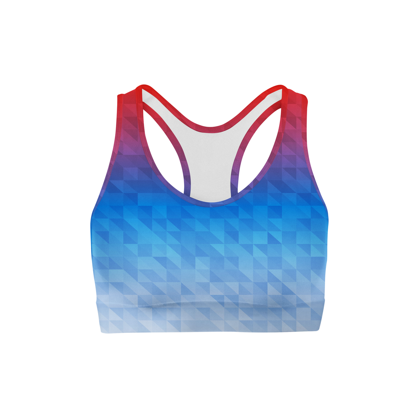 Mixed Triangles Back Color Sports Bra