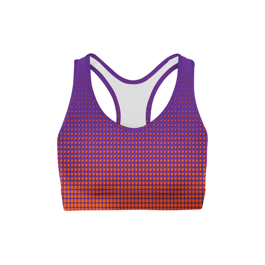 Orange Dots Sports Bra