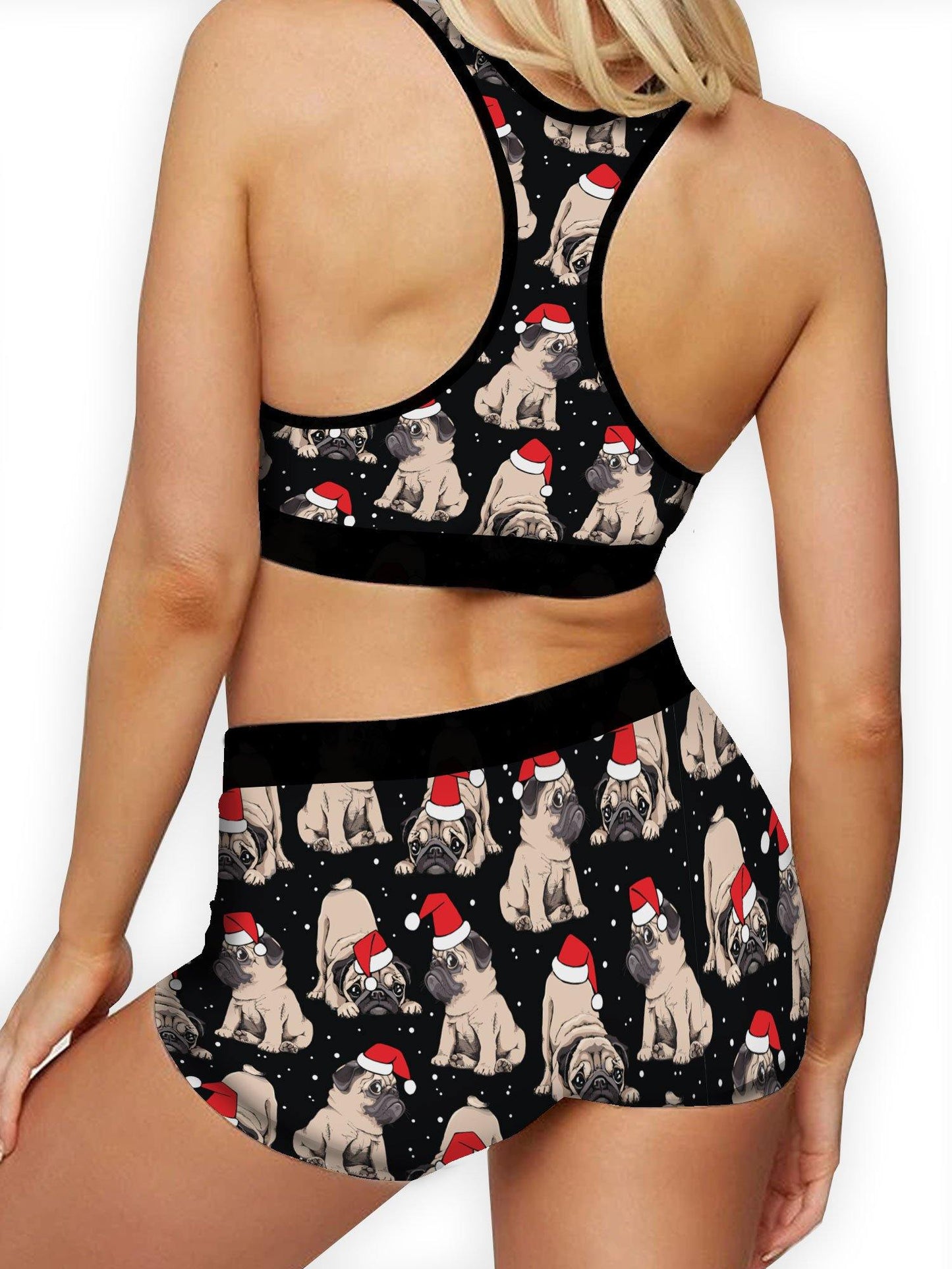 Christmas Puppies Ellie Sports Bra