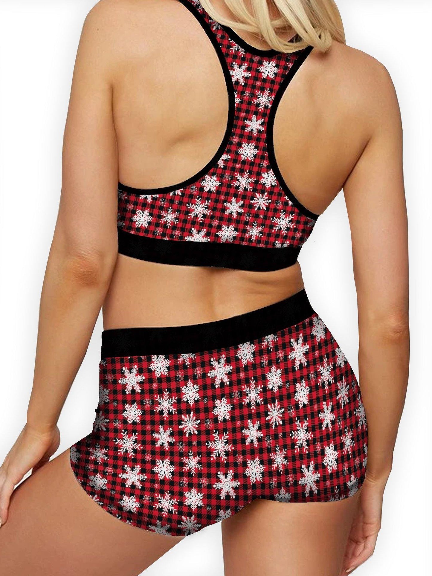 Christmas Snowflakes Ellie Sports Bra