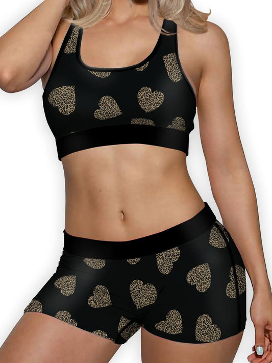 Leopard Hearts Ellie Sports Bra