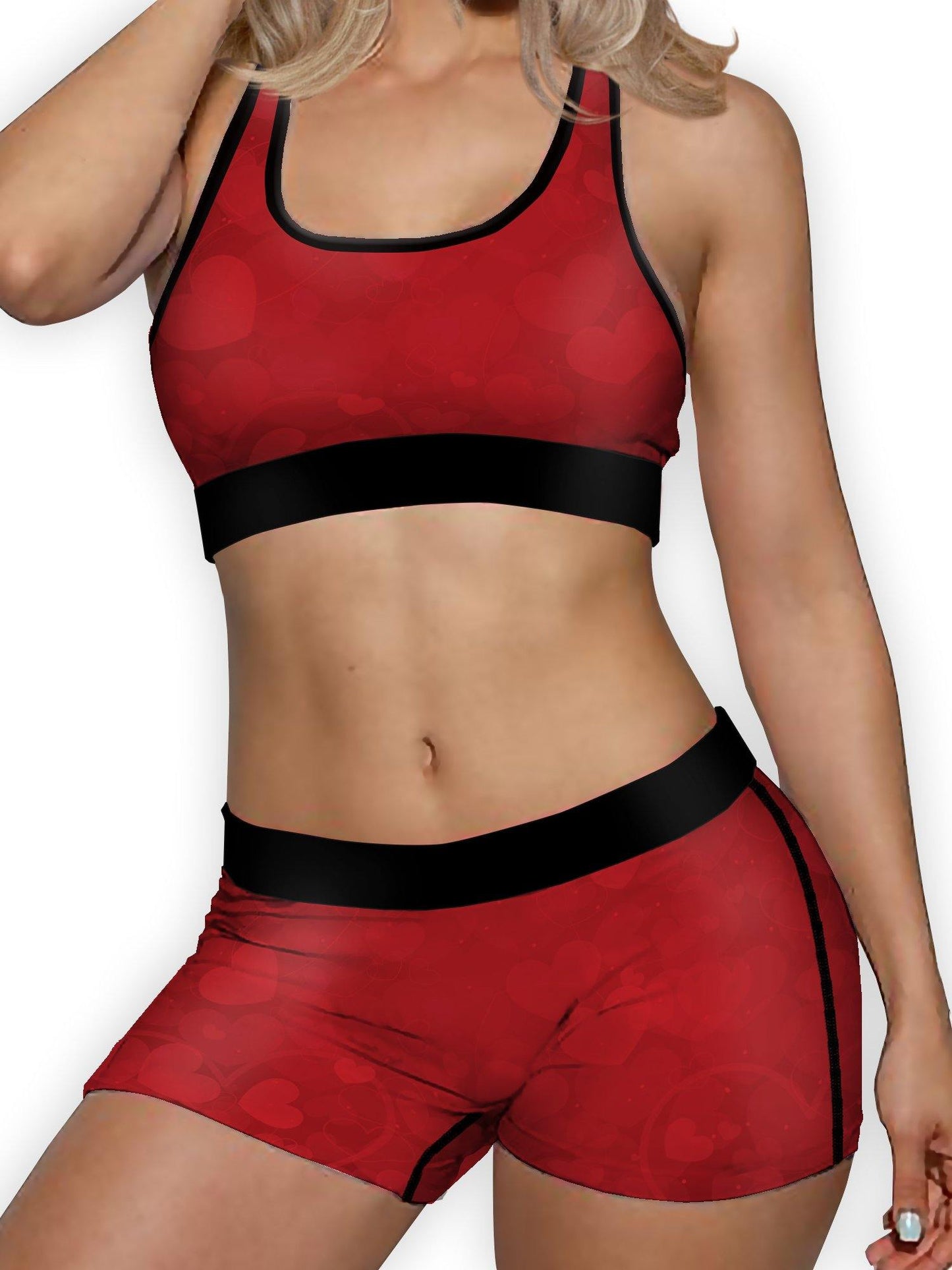 Red Hearts Ellie Sports Bra