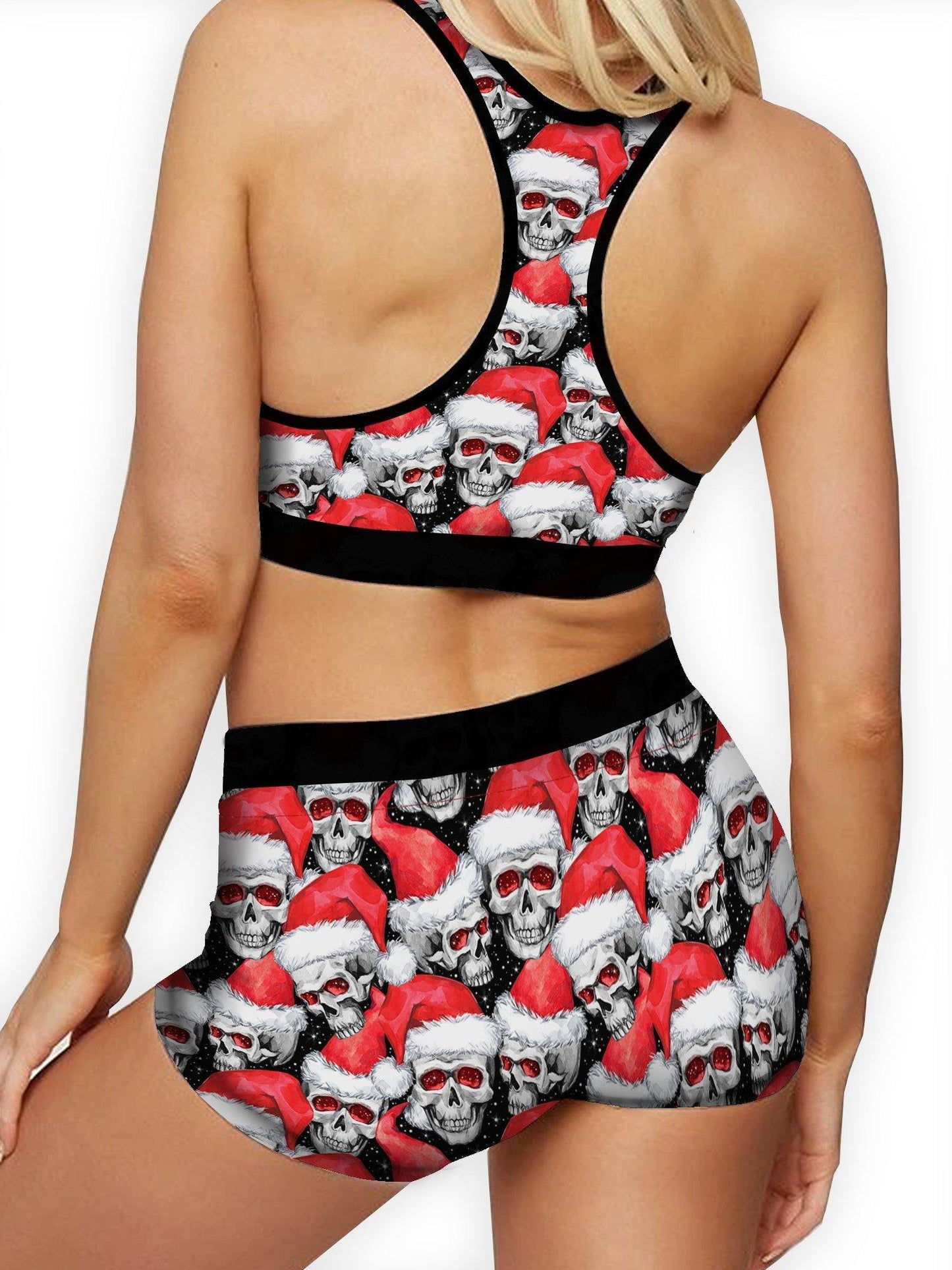 Christmas Santa Skulls Boy Short