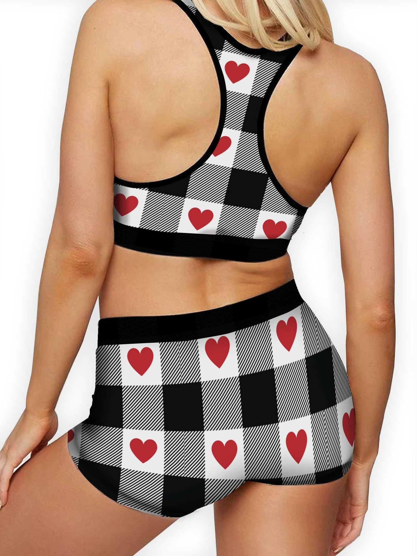 Plaid Hearts Boy Short