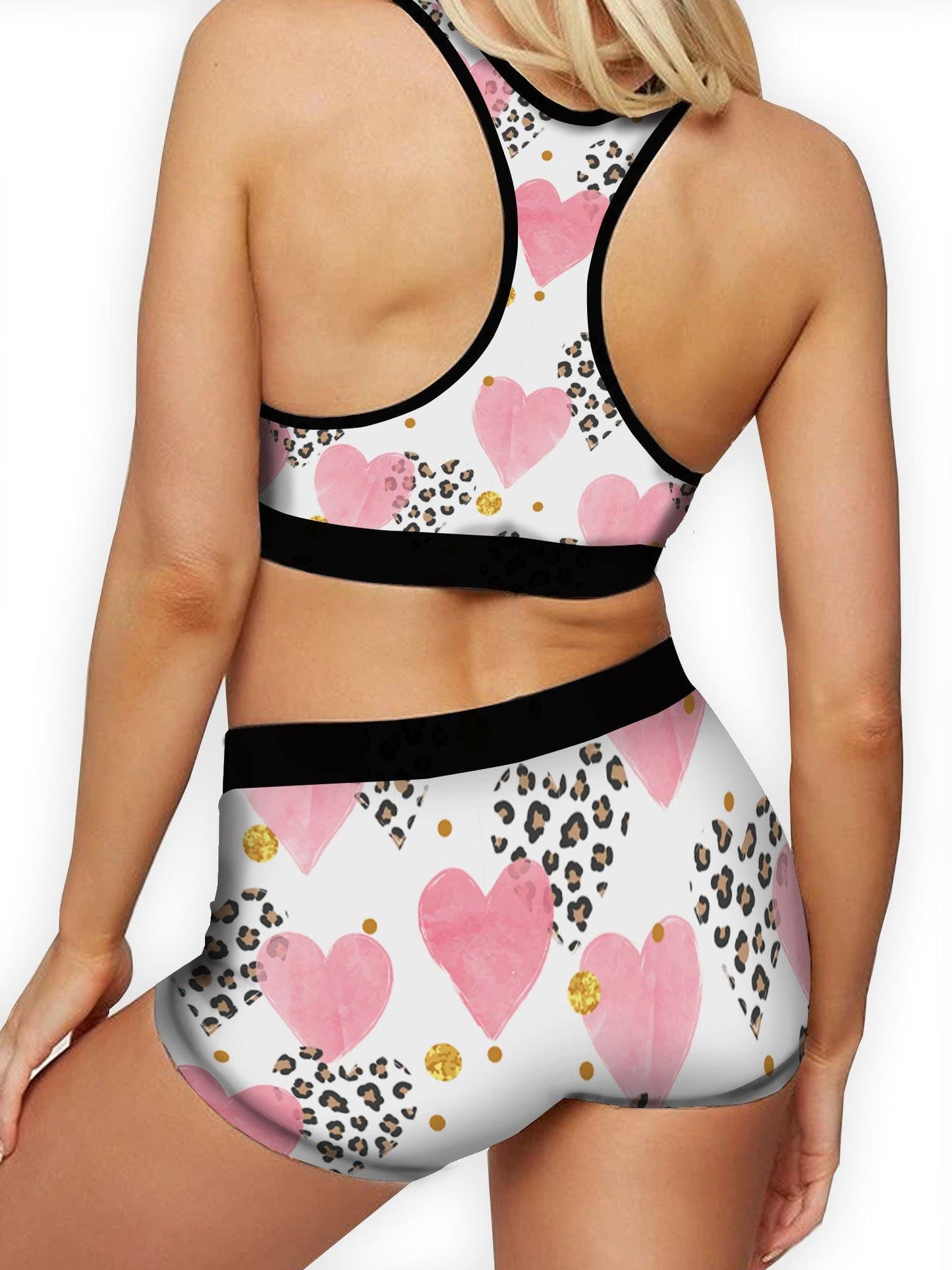 Mixed Leopard Hearts Boy Short